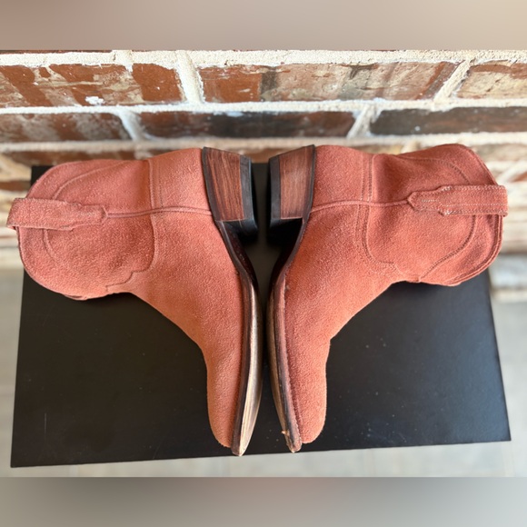 Tecovas The Lucy Cowgirl Water Resistant Suede Boots Desert Rose Size 8 - Picture 10 of 16